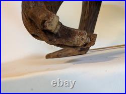 Antique Carved Wooden Monkey Carousel Carnival Folk Art Circus Maximalist Decor