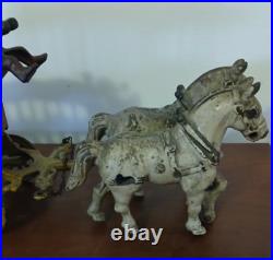 Antique Cast Iron Hubley Overland Circus Horse Drawn Wagon Cage ca. 1900-1910 Antique Cast Iron Hubley Overland Circus Horse Drawn Wagon Cage ca. 1900-1910