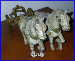 Antique Cast Iron Hubley Overland Circus Horse Drawn Wagon Cage ca. 1900-1910 Antique Cast Iron Hubley Overland Circus Horse Drawn Wagon Cage ca. 1900-1910