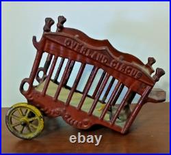 Antique Cast Iron Hubley Overland Circus Horse Drawn Wagon Cage ca. 1900-1910 Antique Cast Iron Hubley Overland Circus Horse Drawn Wagon Cage ca. 1900-1910