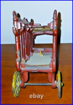 Antique Cast Iron Hubley Overland Circus Horse Drawn Wagon Cage ca. 1900-1910 Antique Cast Iron Hubley Overland Circus Horse Drawn Wagon Cage ca. 1900-1910