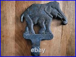 Antique Cast Iron Shooting Gallery Target Elephant Carnival Circus Amusement