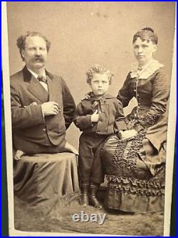 Antique Cdv Photo Circus Side Show Freak Master Eli Bowen Pt Barnum 1870s