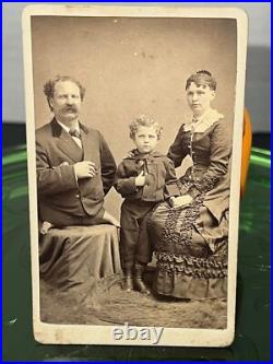 Antique Cdv Photo Circus Side Show Freak Master Eli Bowen Pt Barnum 1870s