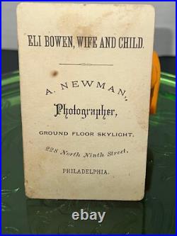 Antique Cdv Photo Circus Side Show Freak Master Eli Bowen Pt Barnum 1870s