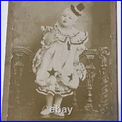 Antique Child Circus Clown George Sun Jr Photo Portrait Sun Bros Shows 1905