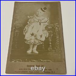 Antique Child Circus Clown George Sun Jr Photo Portrait Sun Bros Shows 1905