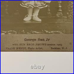 Antique Child Circus Clown George Sun Jr Photo Portrait Sun Bros Shows 1905