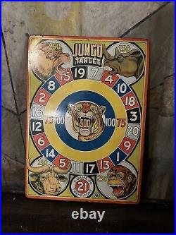 Antique Circus Arcade Shooting Gallery Target Jungo Lion Tiger Advertising Game