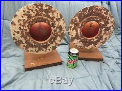 Antique Circus Carnival Midway County Fair 2 Iron Shooting Gallery Targets