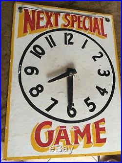Antique Circus Carnival Sideshow Game Sign, Original Paint, Freak Show, Midway