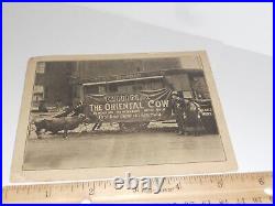 Antique Circus Carnival Souvenir Photo Card Texas Wonder Show China Oriental Cow