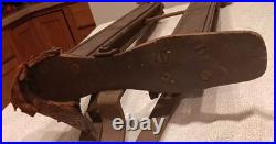 Antique Circus Clown Stilt Roller Skates Steel & Wood 19 Lift