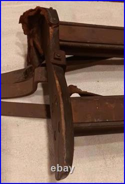 Antique Circus Clown Stilt Roller Skates Steel & Wood 19 Lift
