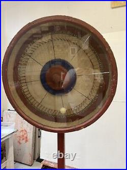 Antique Circus Game Roulette 6 feet 25 diameter spins great! Spinning Wheel