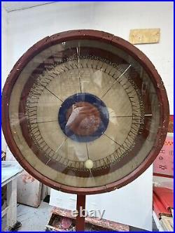 Antique Circus Game Roulette 6 feet 25 diameter spins great! Spinning Wheel