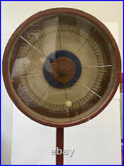 Antique Circus Game Roulette 6 feet 25 diameter spins great! Spinning Wheel