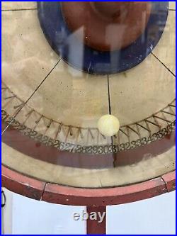 Antique Circus Game Roulette 6 feet 25 diameter spins great! Spinning Wheel