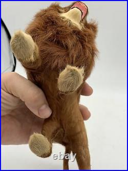 Antique Circus Lion Figure Toy Real Fur Taxidermy Glass Eyes