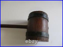 Antique Circus Muscle Man Freak Show Giant Wood Hammer Mallet American Primitive