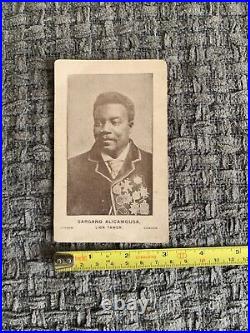 Antique Circus Photograph Postcard Sargano Alicamousa Lion Tamer Black History
