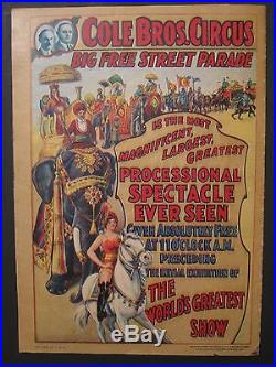 Antique Circus Program Cole Bros Beatty Girls Lion Elephant Trapeze 1936/37 Roar