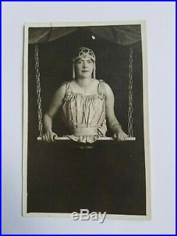 Antique Circus Sideshow RPPC, Half-woman, Legless Woman, Maxine Rowson