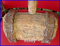 Antique Circus Strong Man Wooden Mallet Hammer High Striker Tent Stake Carnival