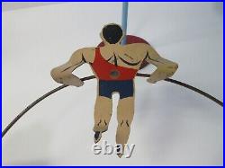 Antique Circus Strongman Metal Balance Pendulum Teeter Totter Toy Tin VTG