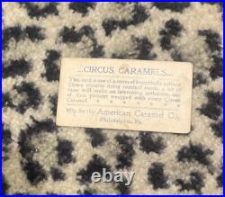 Antique Clown With Elephant 1910 E43 American Caramel Circus Tobacco Trade Card Ex
