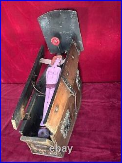 Antique Coffin Themed Fairground Shooting Game Target C. 1930