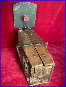 Antique Coffin Themed Fairground Shooting Game Target C. 1930