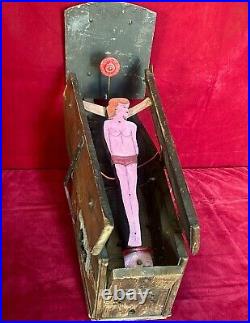 Antique Coffin Themed Fairground Shooting Game Target C. 1930