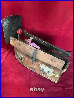 Antique Coffin Themed Fairground Shooting Game Target C. 1930