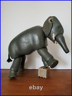 Antique Early 1900s Schoenhut Wood Humpy Dumpty Circus Glass Eyes Elephant Toy