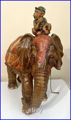 Antique Elephant Monkey Barnum & Bailey Circus ONLY for Wagon READ DESCRIPTION