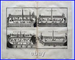 Antique Engraving After Laurus (lauro) Roman Circus