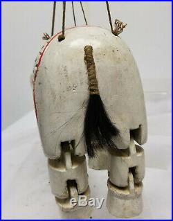 Antique Folk Art Americana Style Thai Elephant Marionette Puppet As Is Circus