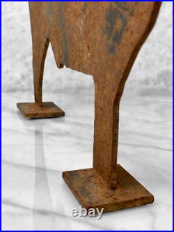 Antique Folk Art Cast Iron FIgural Ram Carnival Shooting Range Game Target