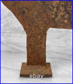 Antique Folk Art Cast Iron FIgural Ram Carnival Shooting Range Game Target