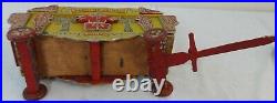 Antique Folk Art Painted Wood Barnum's Animal Circus Wagon Applied Carvings