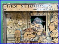 Antique French Fairground Pierrot Shooting Target Game by Saussine C. 1920