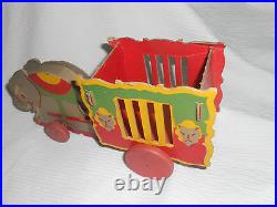 Antique GIBBS Antique Cardboard circus wagon and elephant Toy