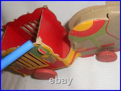 Antique GIBBS Antique Cardboard circus wagon and elephant Toy