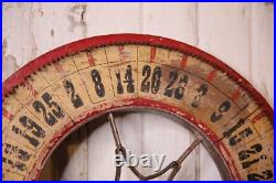 Antique Gambling Roulette Wheel Casino Game Wood Carnival Sign Vintage circus