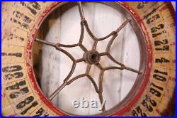 Antique Gambling Roulette Wheel Casino Game Wood Carnival Sign Vintage circus