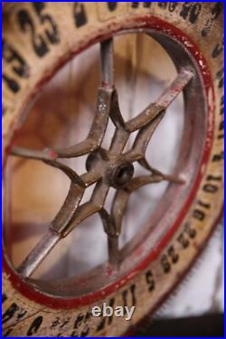 Antique Gambling Roulette Wheel Casino Game Wood Carnival Sign Vintage circus