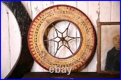 Antique Gambling Roulette Wheel Casino Game Wood Carnival Sign Vintage circus