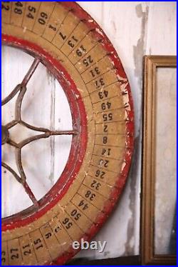 Antique Gambling Wheel vintage carnival game board casino roulette circus 1930s