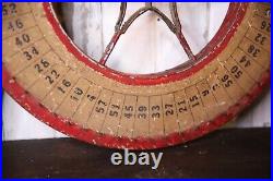 Antique Gambling Wheel vintage carnival game board casino roulette circus 1930s